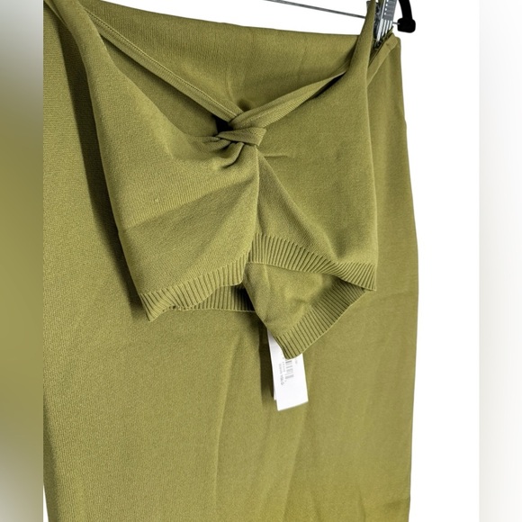 NWT the drop ZURI twist dress Olive color medium - Picture 2 of 5